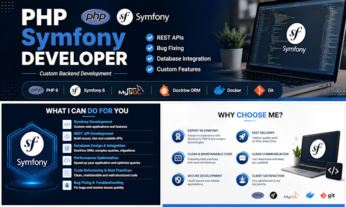 develop a PHP symfony web application
