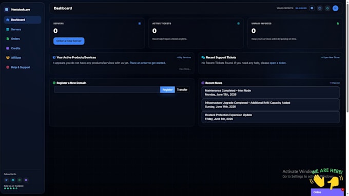 whmcs theme addon pterodactyl template or any other software theme or addon