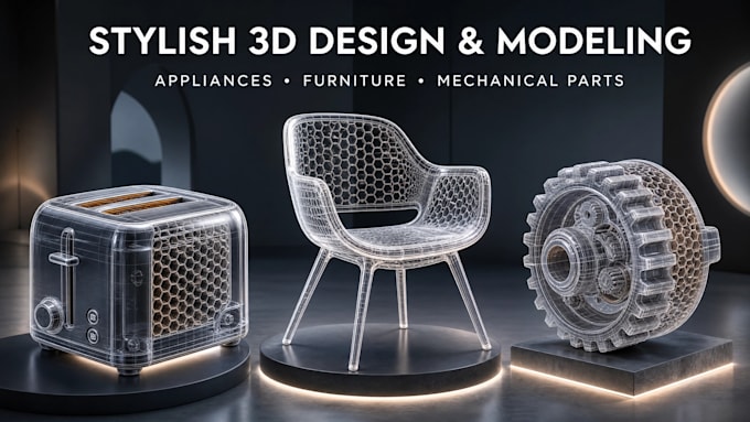 do stylish product design, 3d printing, stl, 3d cad modeling