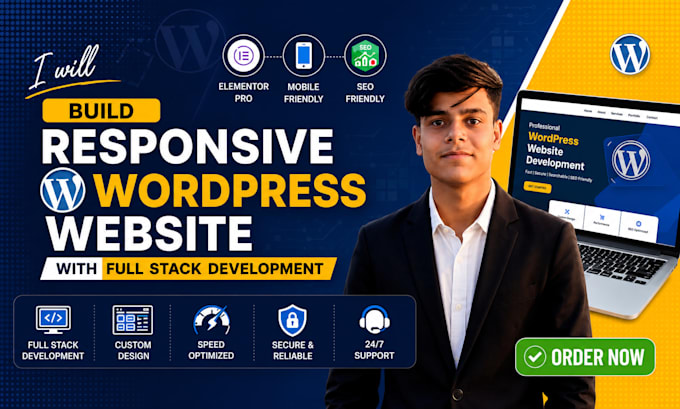 design and develop a responsive wordpress website