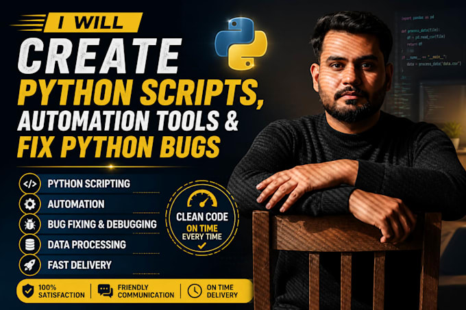 create python scripts, automation tools and fix python bugs