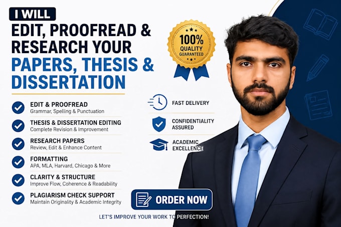 proofread and edit academic theses and dissertations
