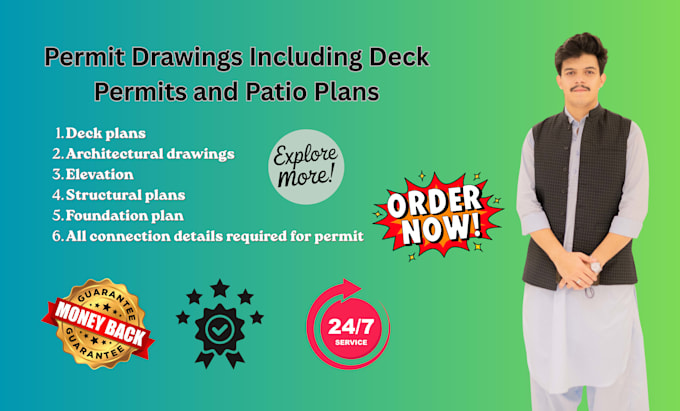do permit drawings including deck permits and patio plans