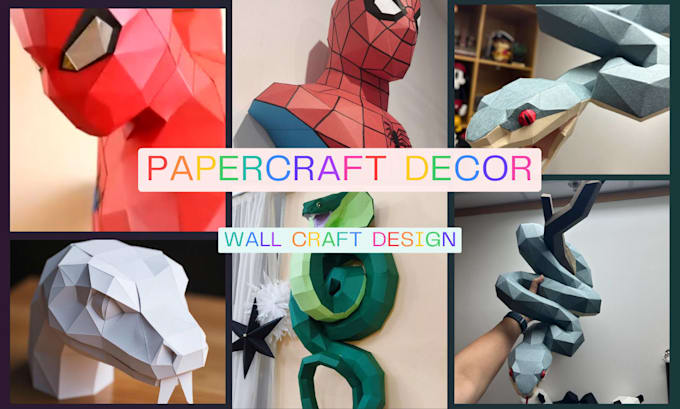 build 3d lowpoly model and printable papercraft patterns of diy origami template