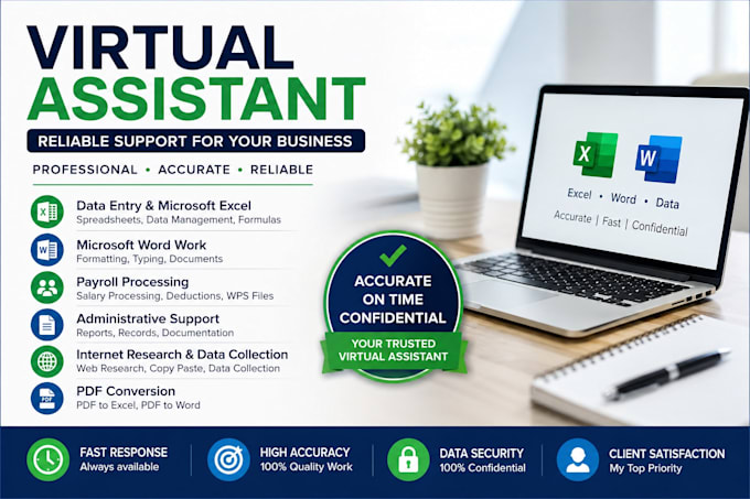 provide professional administrative and virtual assistant services