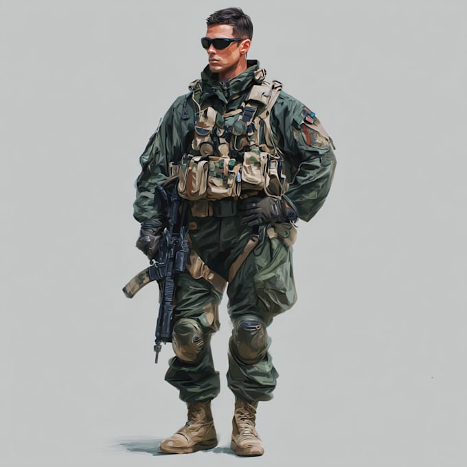 unique military themed illustration for you
