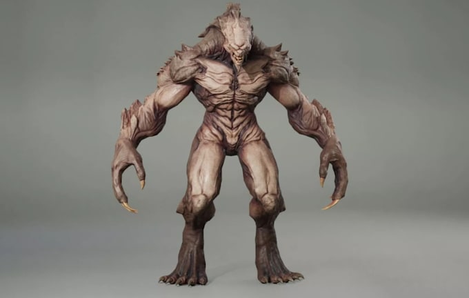2d to 3d fantasy character,humanoid monster, modular asset,ue5 avatar model,glb