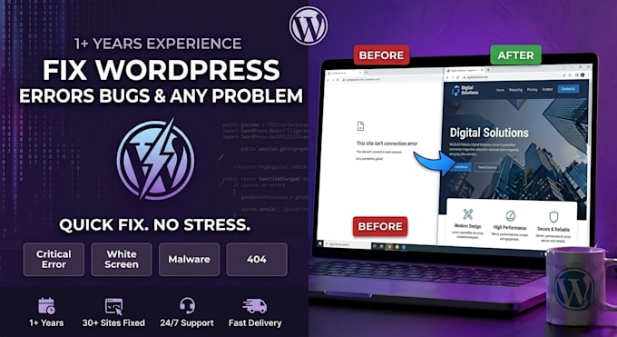 fix wordpress errors, bugs, and solve website problems
