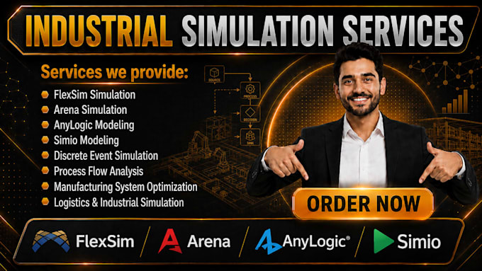 do arena simulation flexsim and simio project and assignment