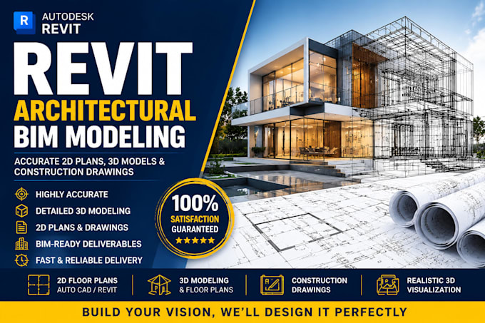 create architect for revit 3d models and autocad floor plans