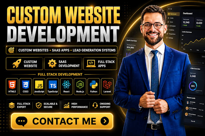 do custom lead generation website development saas app frontend full stack devel