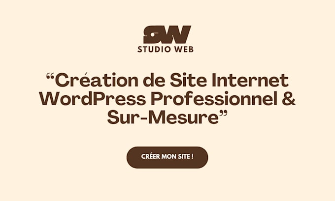 créer votre site web wordpress professionnel sur mesure