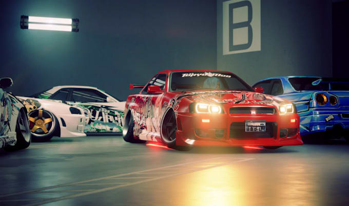 mod custom 3d car for fivem, 3d livery design, wheel tunning, keyframe animation