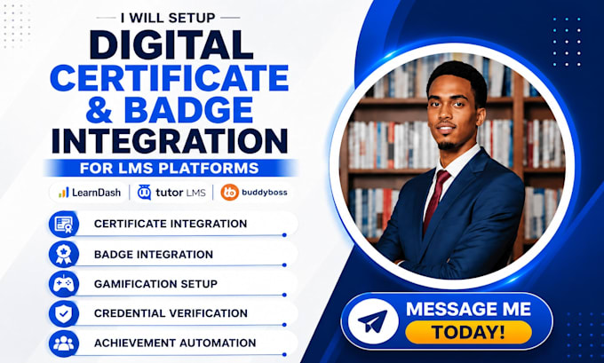 setup digital certificate and badge integration for lms platforms