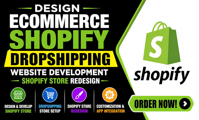 design ecommerce shopify dropshiping website development shopify store redesign