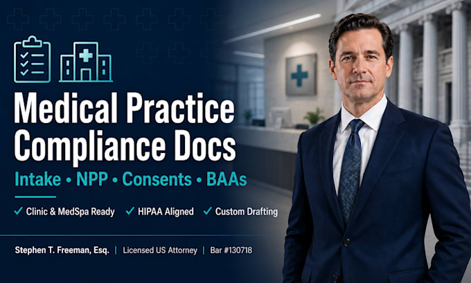 draft complete medical practice legal and compliance documents