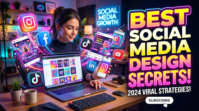 do some social media design youtube thumbnail