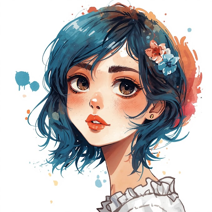hand paint a stylised watercolor illustration
