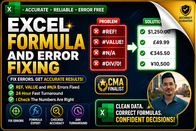 fix your excel formulas, errors and broken spreadsheets