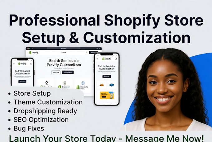 build shopify store setup dropshipping redesign customization