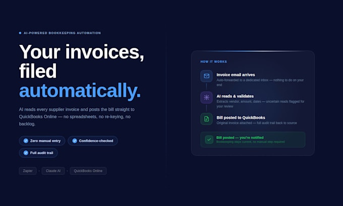 set up quickbooks automation for your supplier invoices using ai