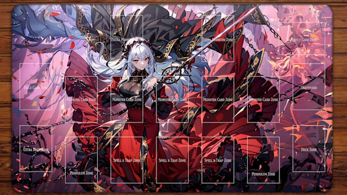 create premium playmat, playmat artwork, anime playmat, gothic, mtg playmat