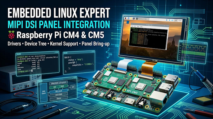 do embedded linux engineer for mipi dsi panel integration rpi cm4, cm5