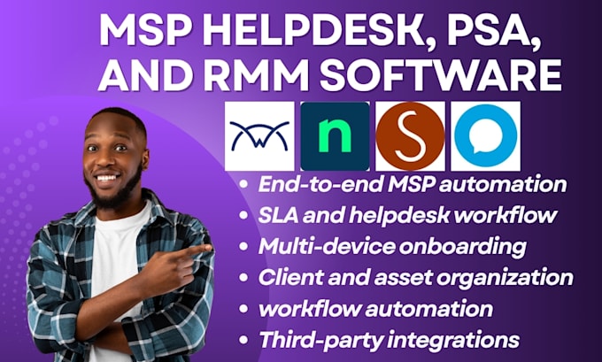 setup msp helpdesk psa and rmm software connectwise halopsa syncro msp ninjaone