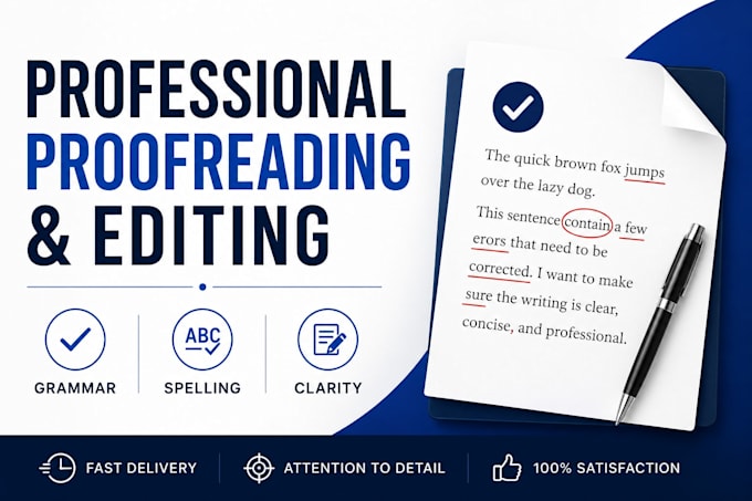 proofread and improve your english text professionally