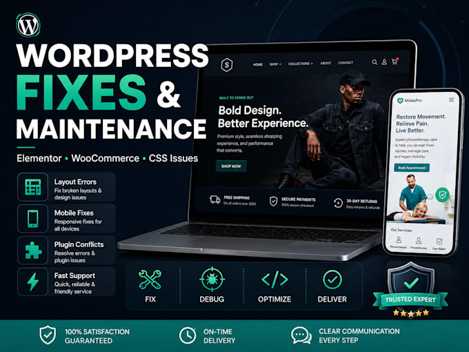 fix wordpress, elementor, and woocommerce issues