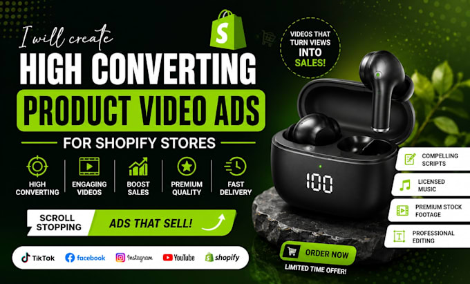 create high converting product video ads for shopify stores