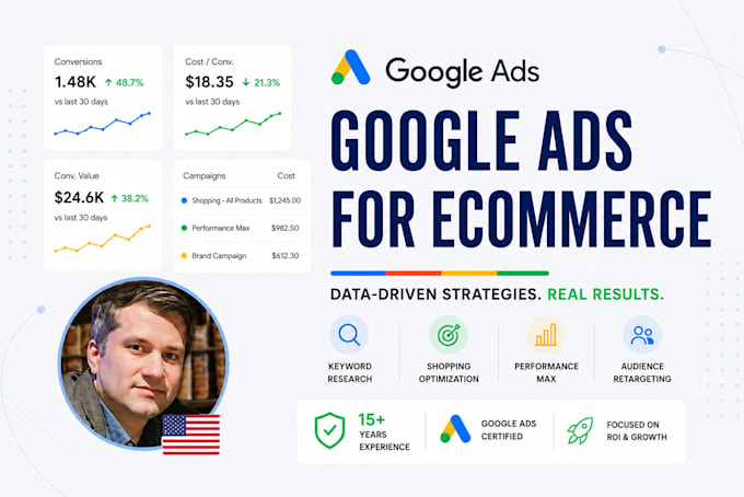 setup and optimize google shopping or pmax campaigns for your ecommerce business