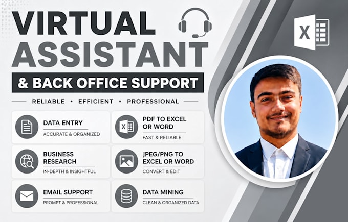 be your virtual assistant for data entry, web research and admin support