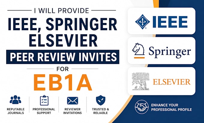 provide ieee springer elsevier peer review invites for eb1a