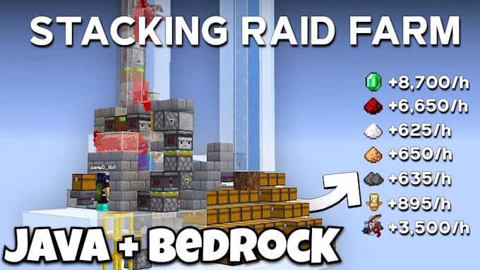 build you any automatic farm in minecraft java or bedrock