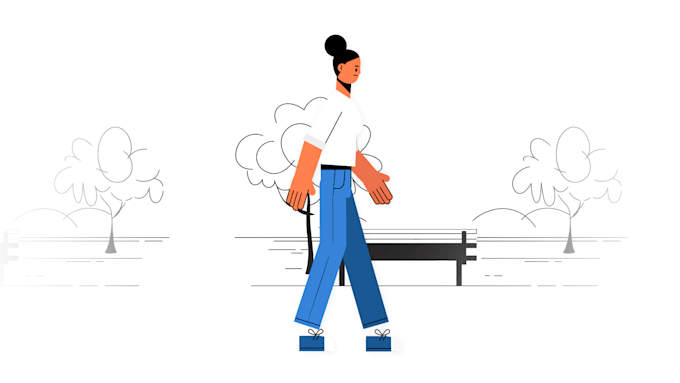 create smooth 2d character walk cycle animation