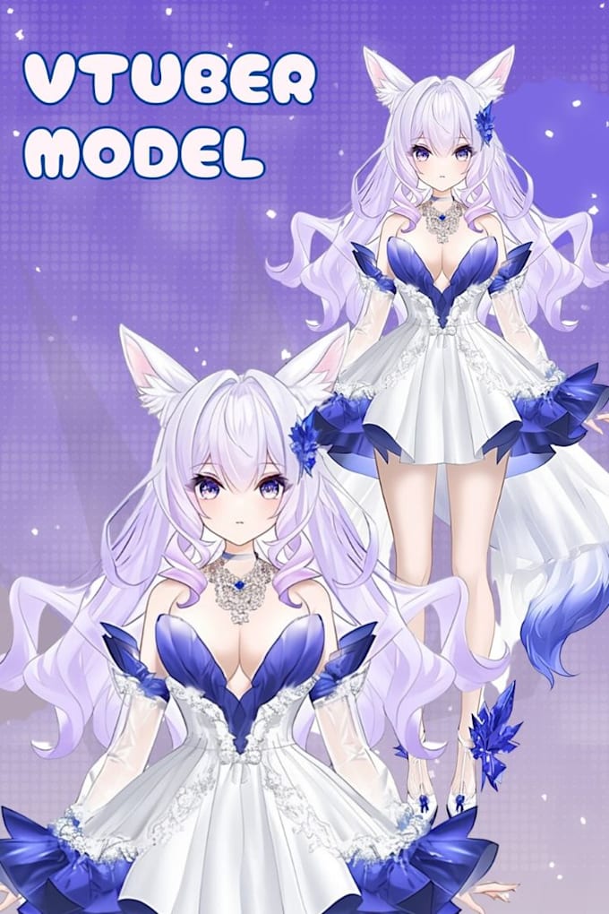 design and rig live2d vtuber model, anime model for streaming