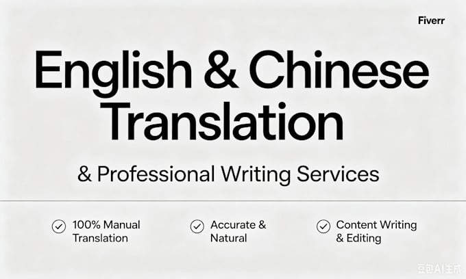 provide english chinese translation and writing