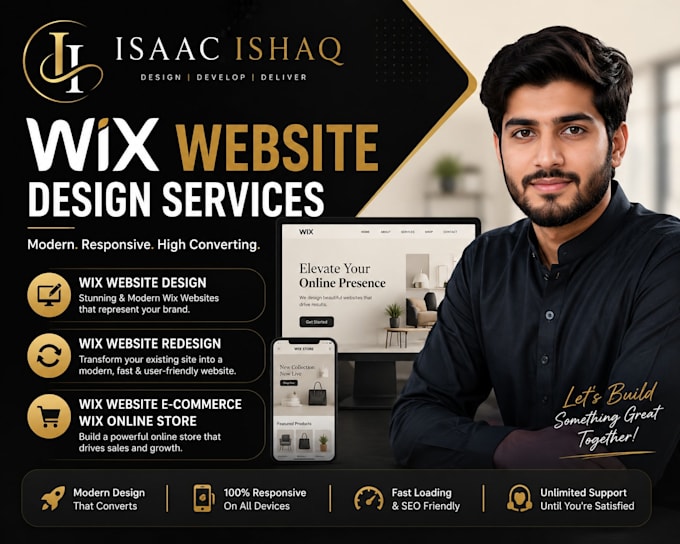 build wix webiste, design wix or redesign wix website for your business