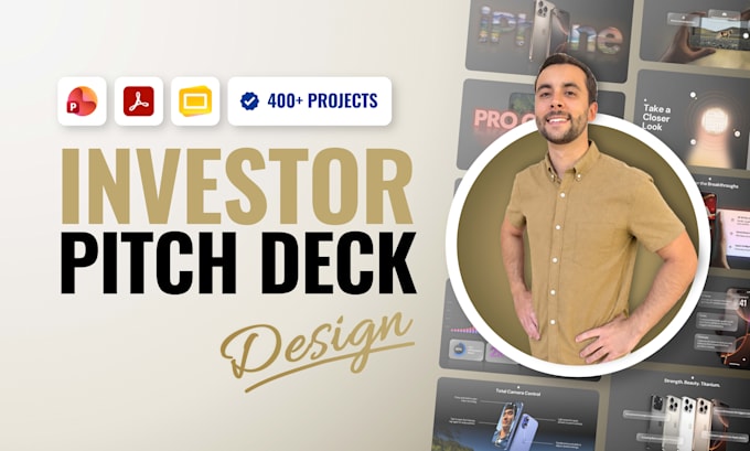 design your investor pitch deck and powerpoint presentation