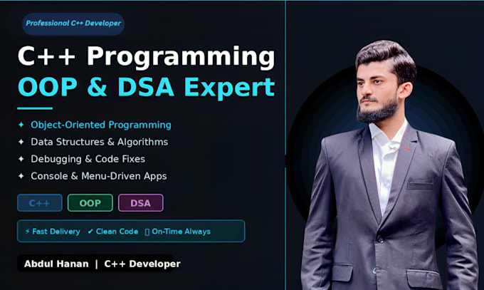 solve your cpp programming problems, oop projects and algorithms