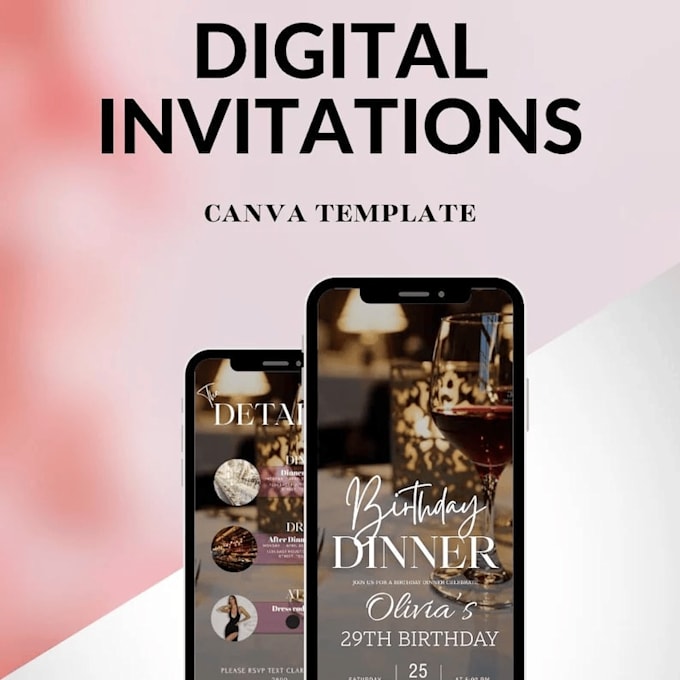 design editable, printable and digital birthday invitations