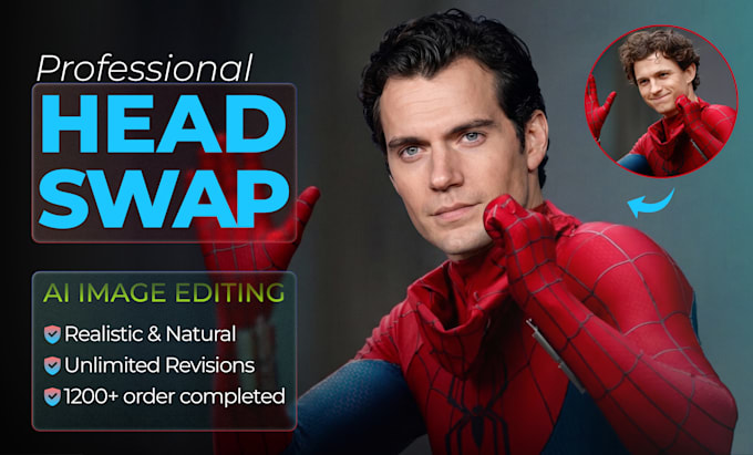 head swap, face swap, realistic result in adobe ps with ai