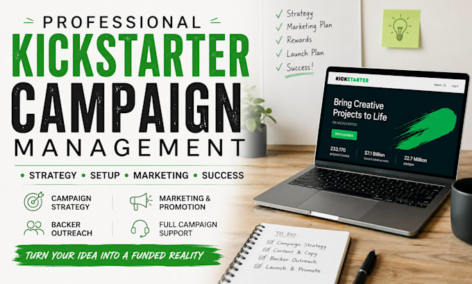 help launch, market, and promote your kickstarter campaign