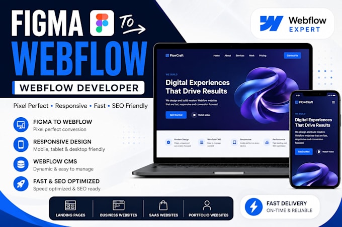 do webflow website design, framer website, figma to webflow, webflow developer