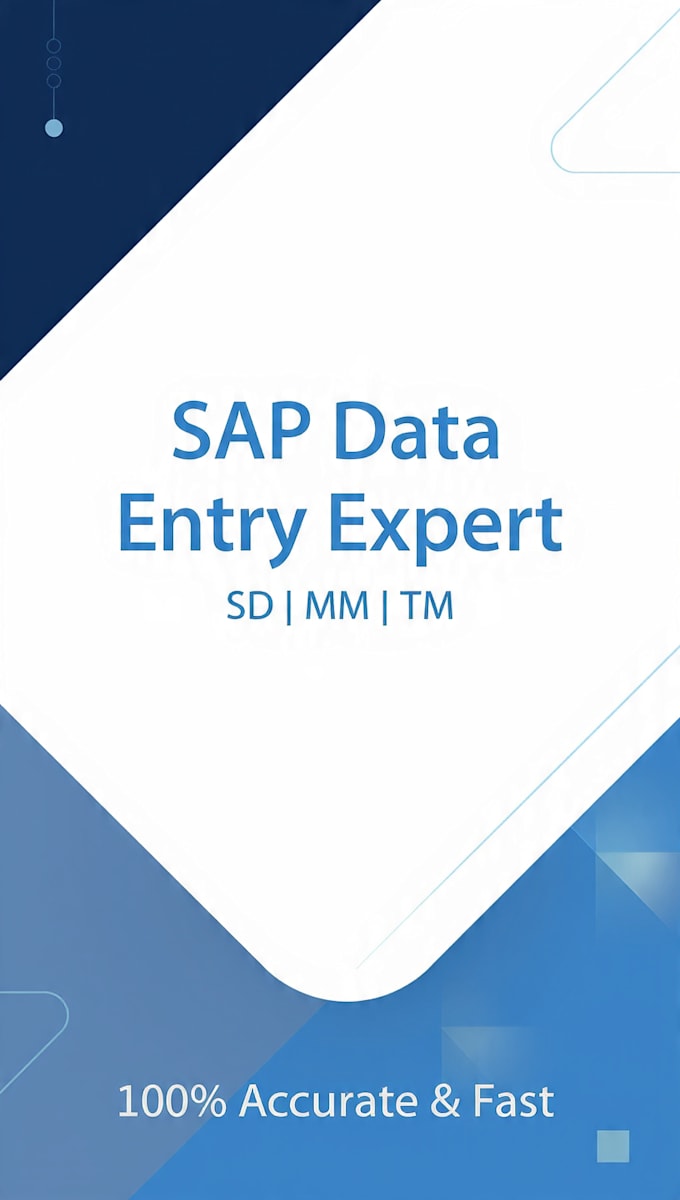 handle sap tm sd mm data entry, cleanup, upload and validation work