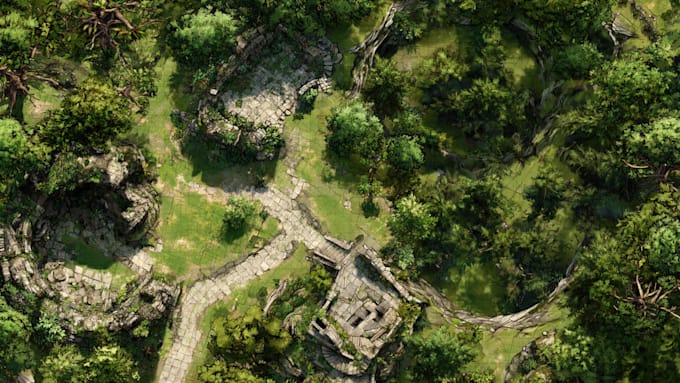 design a custom dnd battle map for vtt or tabletop