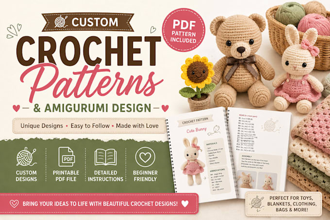 create crochet design patterns for blankets toys and dolls