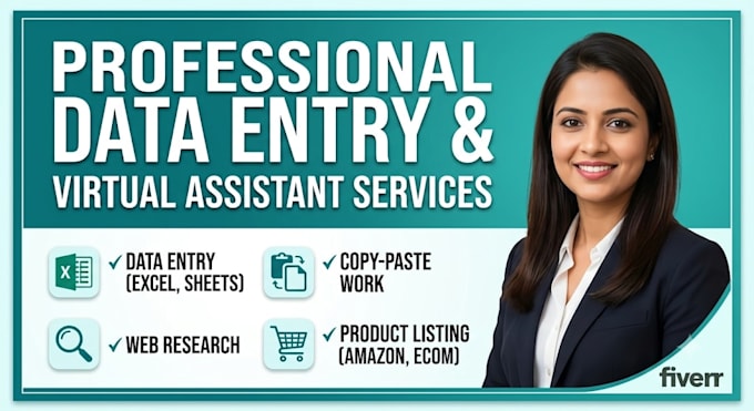do data entry, copy paste and amazon virtual assistant work