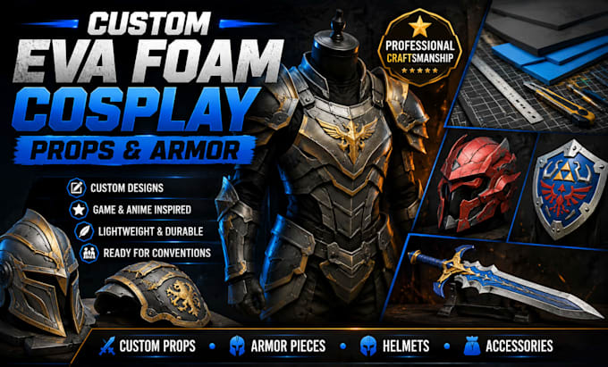 make a custom eva foam cosplay prop or armor piece